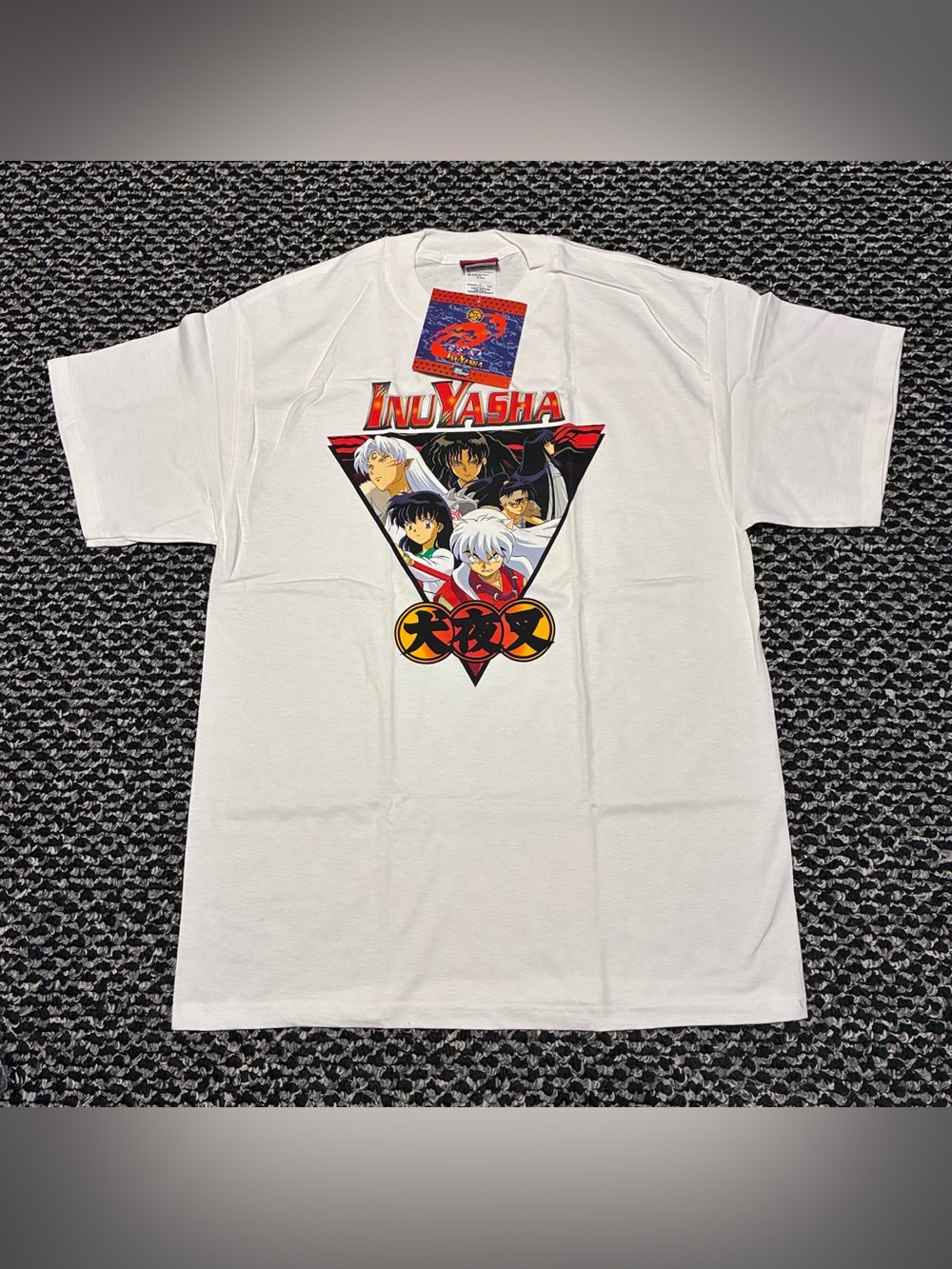 NWT 2005 InuYasha Gemoku Kiwami (Size L) Anime White T-Shirt Adult Cartoon Tee